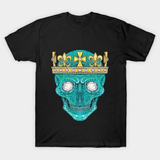 Skull head design diamond and turquoise of the king. T-Shirt